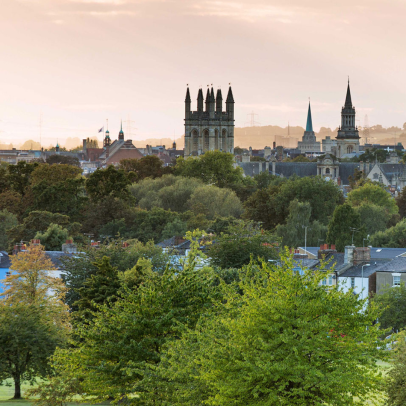 South Park in sunset, Oxford.